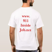 www.911 InsideJob。 網 Tシャツ (裏面)