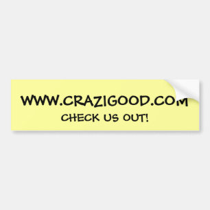 WWW.CRAZIGOOD.COM、点検米国! バンパーステッカー