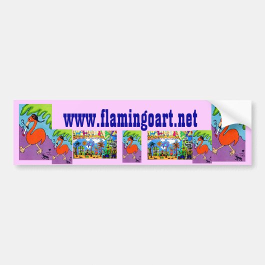 www.flamingoart.net バンパーステッカー (正面)
