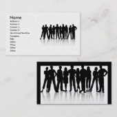 www_Garcya_us_humanシルエットベクトル、名前、... 名刺 (正面/裏面)