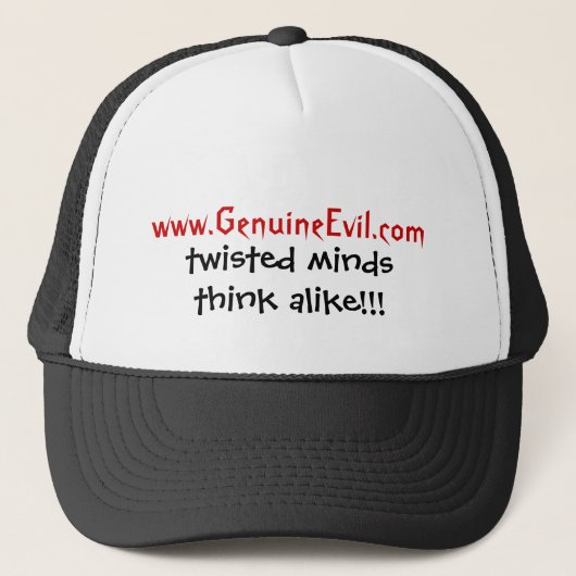 www.GenuineEvil.comは、歪んだ心!同様に考えます!! キャップ (正面)