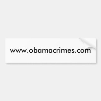 www.obamacrimes.com バンパーステッカー