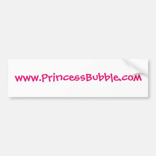 www.PrincessBubble.com バンパーステッカー (正面)