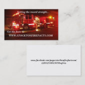 WWW.STOCKTONFIREFACTS.COM 名刺 (正面/裏面)