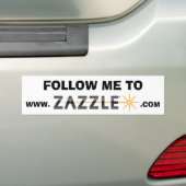www.zazzle.comのコンテストに私を後を追って下さい バンパーステッカー (車上)