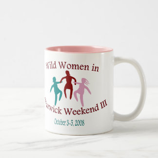 WWWW3ピンクのマグ-引用文の背部無し ツートーンマグカップ