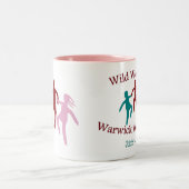 WWWW3ピンクのマグ-引用文の背部無し ツートーンマグカップ (中央)