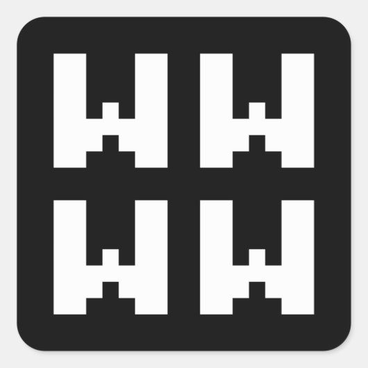 WWWW | LOLインターネッ日本のトスラング四角ステッカー スクエアシール (正面)