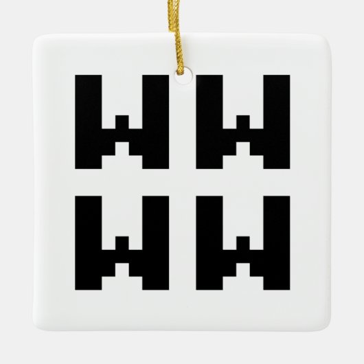 WWWW | LOLインターネ日本のットスラング セラミックオーナメント (正面)