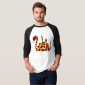 WX-ウサギの漫画を絞っているおもしろいなヘビ Tシャツ (正面フル)