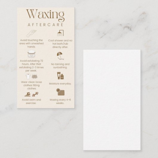 Wxingアフターケアカード 名刺 (正面/裏面)