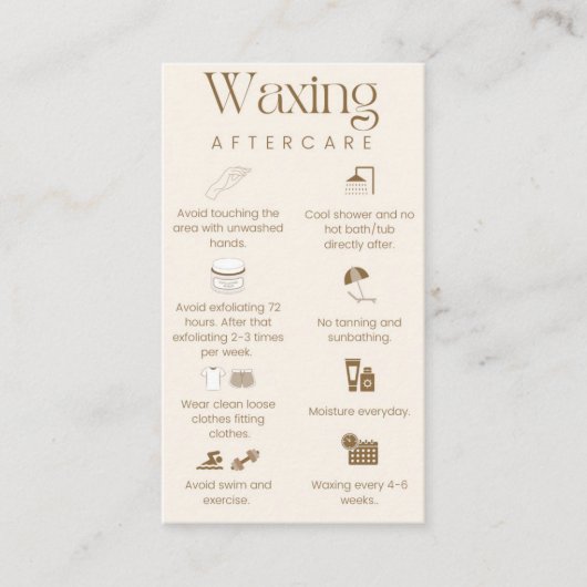 Wxingアフターケアカード 名刺 (正面)