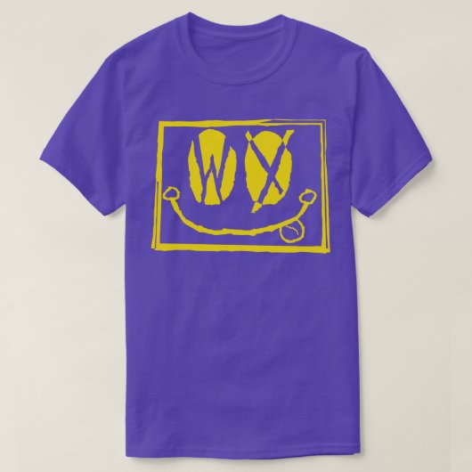WYアイズワイオミンググランジ笑顔顔黄 Tシャツ (デザイン正面)