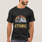Wy Wyoming Us Mountain State Tシャツ (正面)