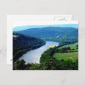 Wyalusing Paエンドレスマウンテンリバーフォトポストカード ポストカード (正面/裏面)