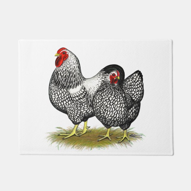 Wyandotte:  銀製の組 ドアマット (正面)