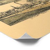 Wyandotte, MI Panoramic Map - 1896 ポスター (角)