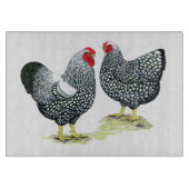 Wyandottesは組を銀ひもで締めました カッティングボード (正面)