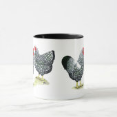 Wyandottesは組を銀ひもで締めました マグカップ (中央)