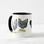 Wyandottesは組を銀ひもで締めました マグカップ (正面左)