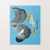 Wyandottes Silver-laced Pair ジグソーパズル (縦)