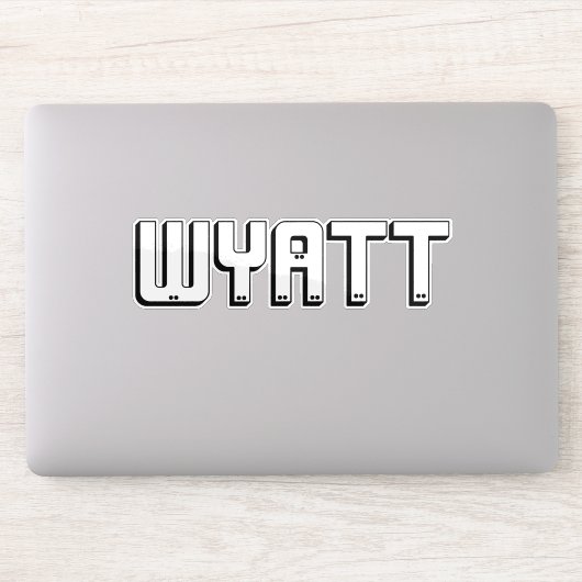 Wyattのブロック文字による名前 シール (コンピューター)