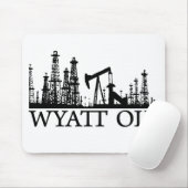 Wyattの油/黒いロゴ マウスパッド (マウス)