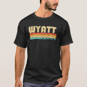 WYATT名前パーソナライズされたおもしろいレトロヴィンテージ誕生日 Tシャツ (正面)
