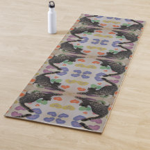 Wyatt The Cat's Down Dog Yoga Mat – 前面のみ