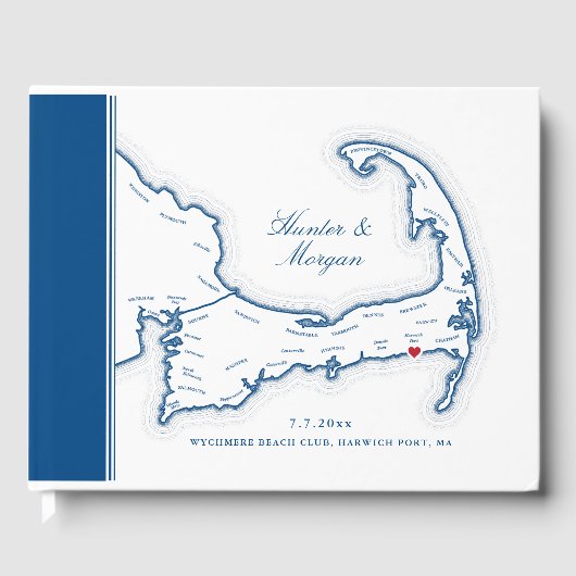 Wychmere Harwich Port Cape Cod目的地の結婚式 ゲストブック (正面)