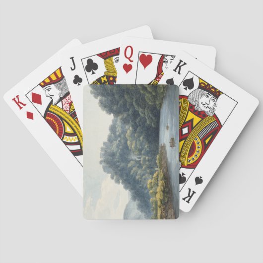 Wye上のグードリッチ城（W/C、ペンとインク、チョーク付き） トランプ (裏面)