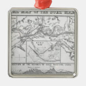 Wyldのスエズ海上運河の公式の地図 メタルオーナメント (正面)