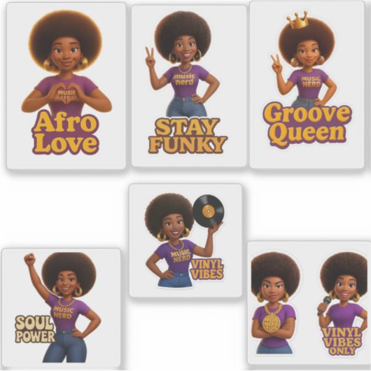 Wyldflow3r’s Funk Sticker Pack | Retro Soul Vibes シール (正面)