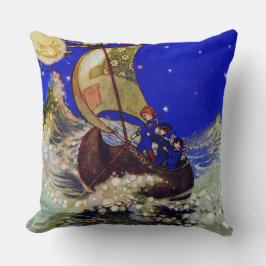 Wynken Blynkenおよび合図の子供 クッション