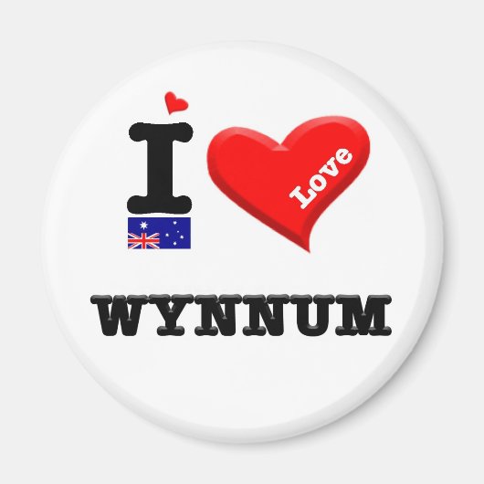 WYNNUM - I Love マグネット (正面)