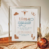 WYNONAバーンオレンジブルーカウボーイタイムカプセル ポスター