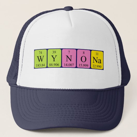 Wynona周期表名hat キャップ (正面)