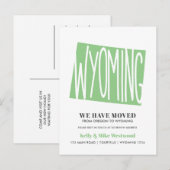 Wyoming新しいアドレスを移動しました新しいホームポストカード ポストカード (正面/裏面)