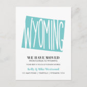 Wyoming新しいアドレスを移動しました新しいホームポストカード ポストカード (正面)