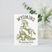 Wyoming Equality State Bucking Horse ポストカード (スタンド正面)