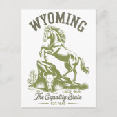 Wyoming Equality State Bucking Horse ポストカード (正面)