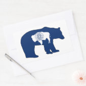 Wyoming Flag Bear 長方形シール (封筒)