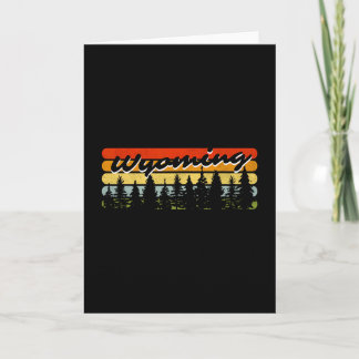 Wyoming Forest Sunset Trees Cabin Theme Souvenir  カード