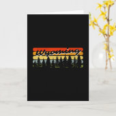 Wyoming Forest Sunset Trees Cabin Theme Souvenir  カード (黄色い花)
