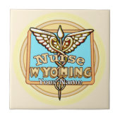 Wyoming Nurse Caduceus Tile タイル (正面)
