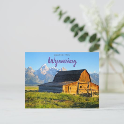Wyoming Post Card Tetonsからのご挨拶 ポストカード (スタンド正面)