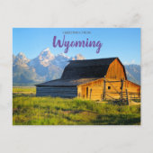 Wyoming Post Card Tetonsからのご挨拶 ポストカード (正面)