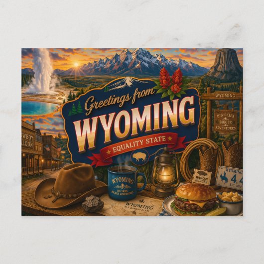 Wyoming Postcard ポストカード (正面)