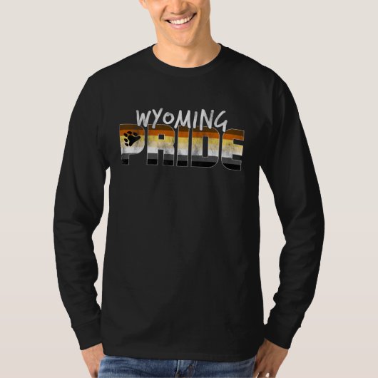Wyoming Pride Gay Bear Flag Tシャツ (正面)