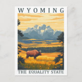 Wyoming the Equality State USA Travel Place ポストカード (正面)